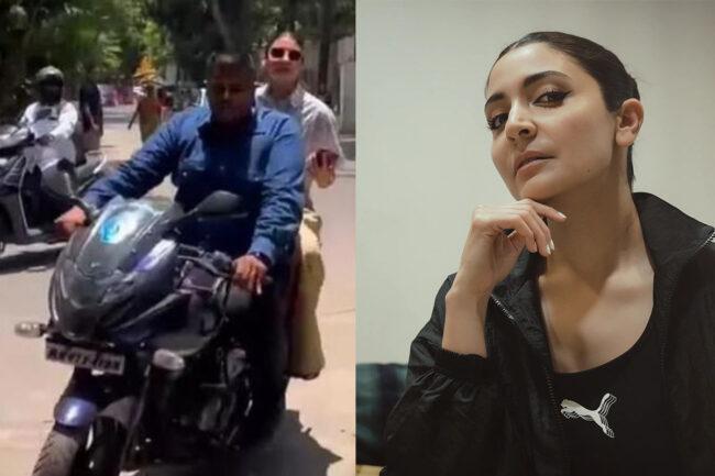 Anushka Sharmas Bodyguard Fined Rs 10,500 For Riding Bike Without Helmet